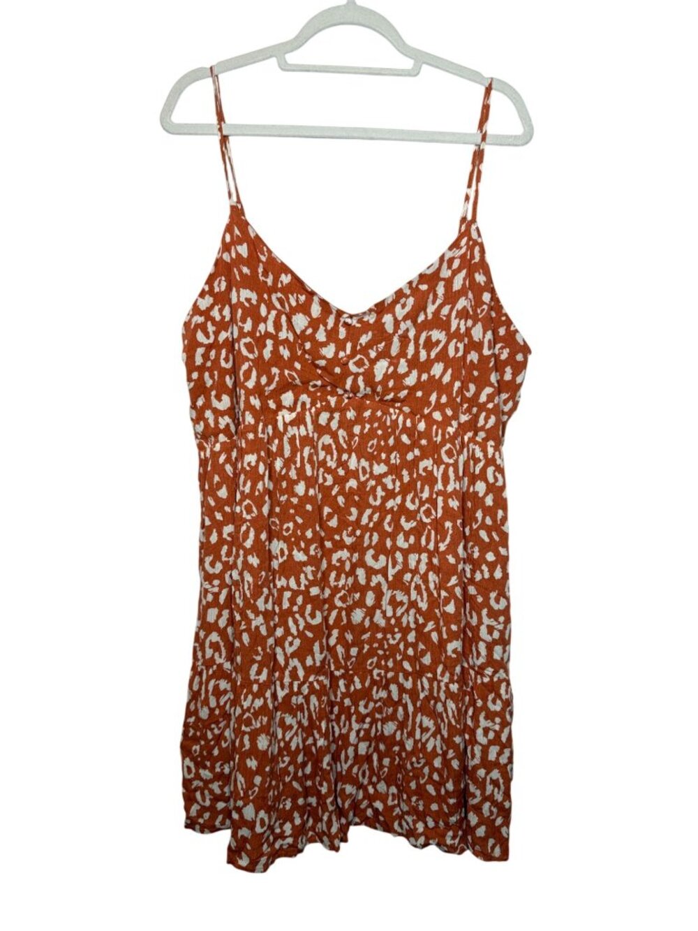 Andree by Unit 3X Rust Animal Print Mini Dress Boho NWT Plus Size